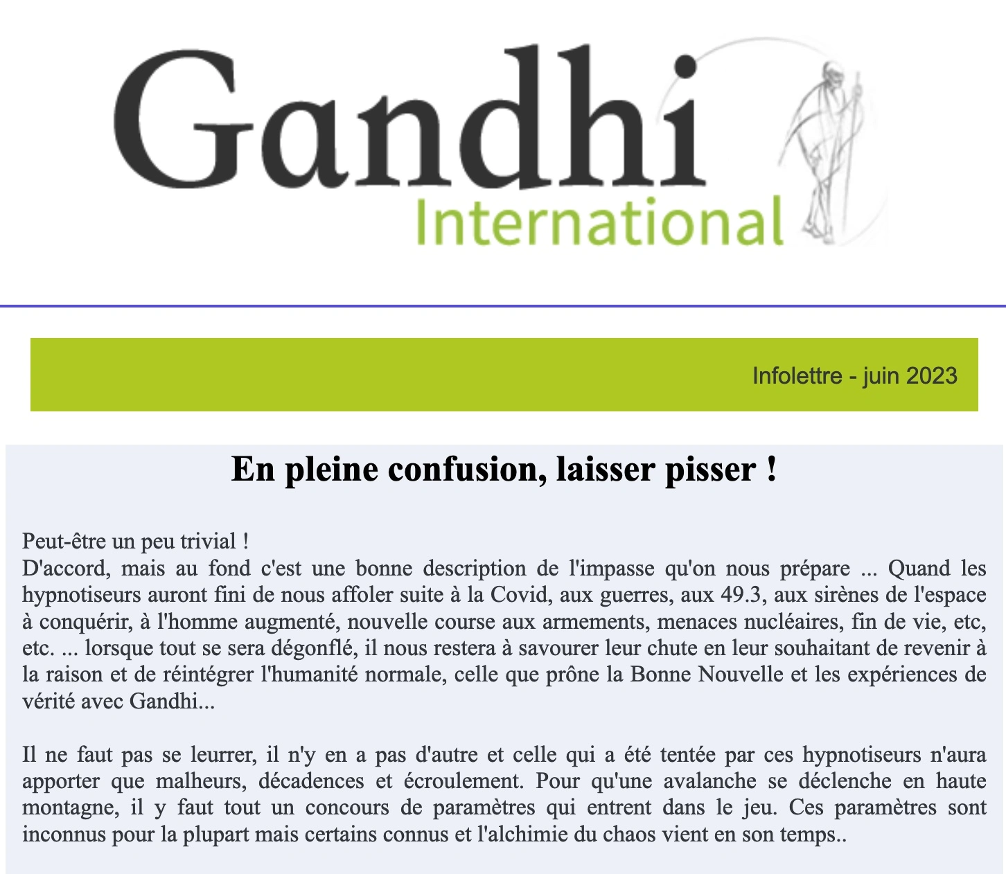 Infolettre Juin 2023